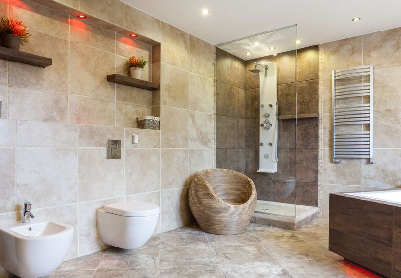 baño marmolado